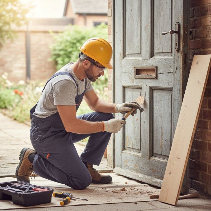 Local Wood Door Restoration pros at work